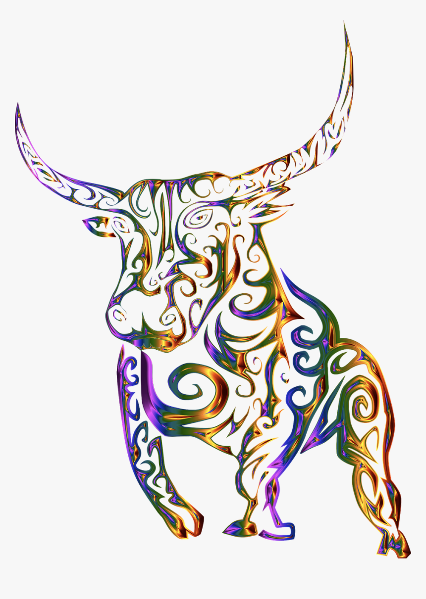 Tribal Bull Cow Free Picture - Bull Tattoo, HD Png Download, Free Download