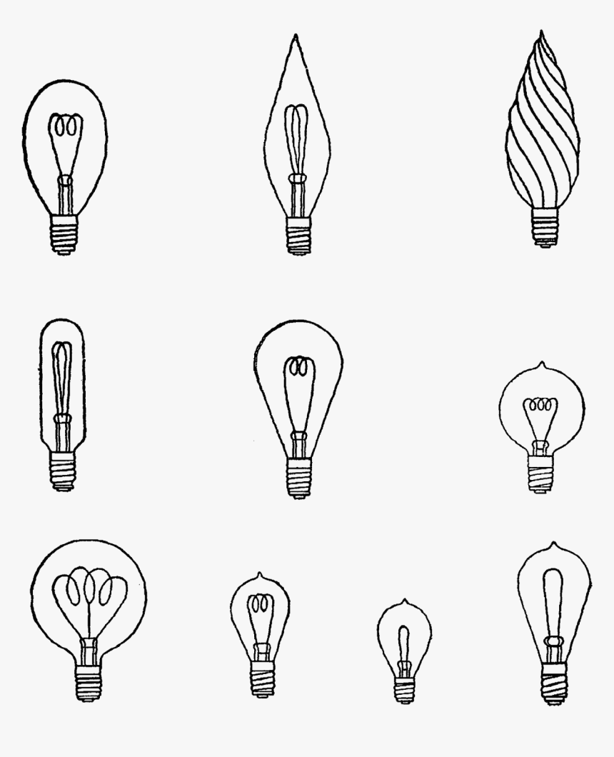 Digital Light Bulb Illustrations Collage Sheet Download - Drawing, HD Png Download, Free Download