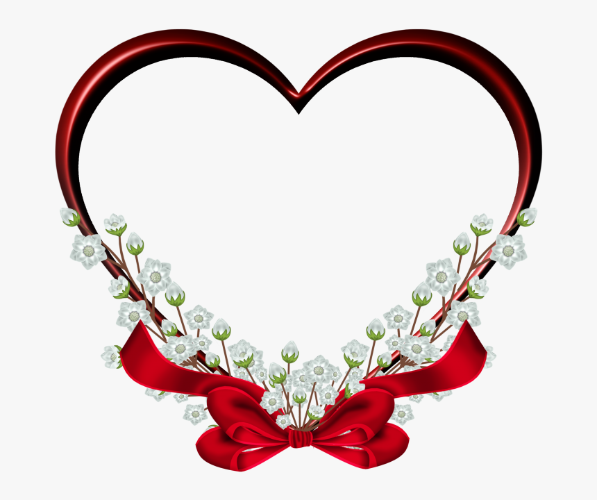 Love Frame Free Download Png - Heart Frame Png, Transparent Png, Free Download