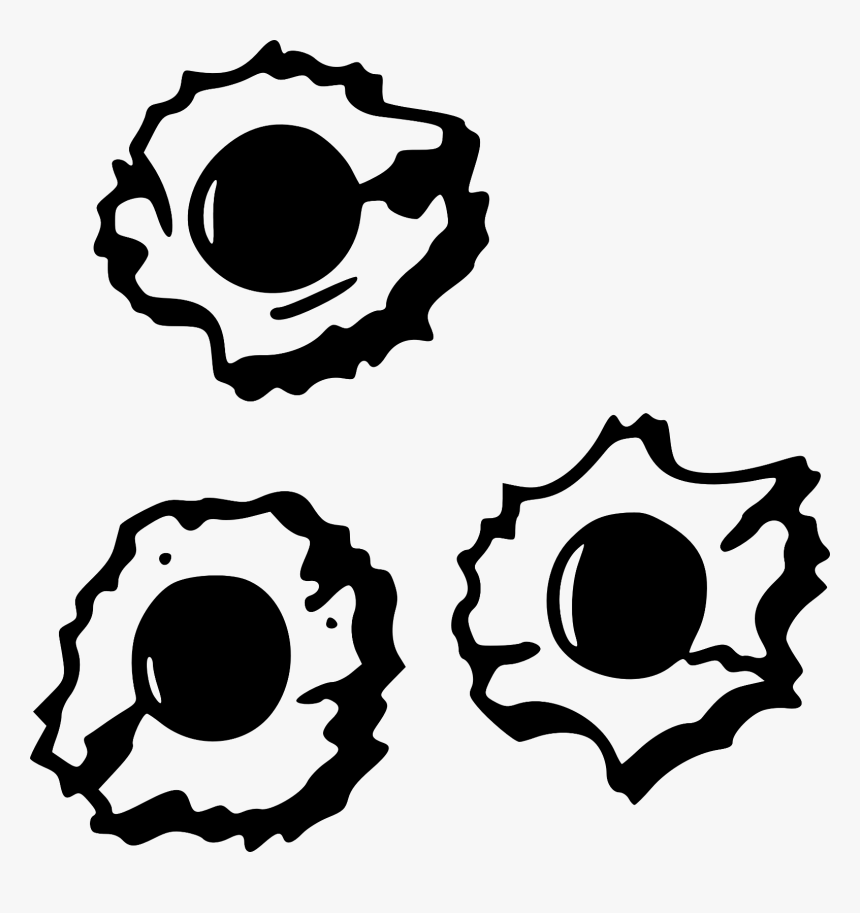 Transparent Bullet Hole Png Transparency - Bullet Holes Black And White, Png Download, Free Download