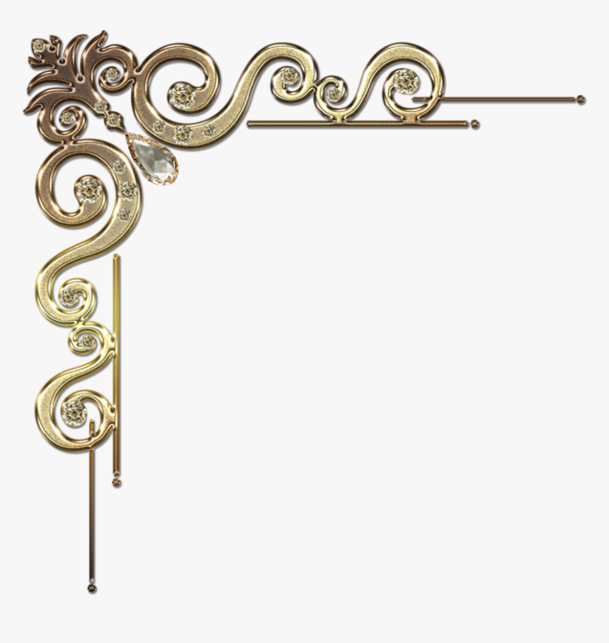 Fancy Gold Border Png - Transparent Corner Design Png, Png Download, Free Download