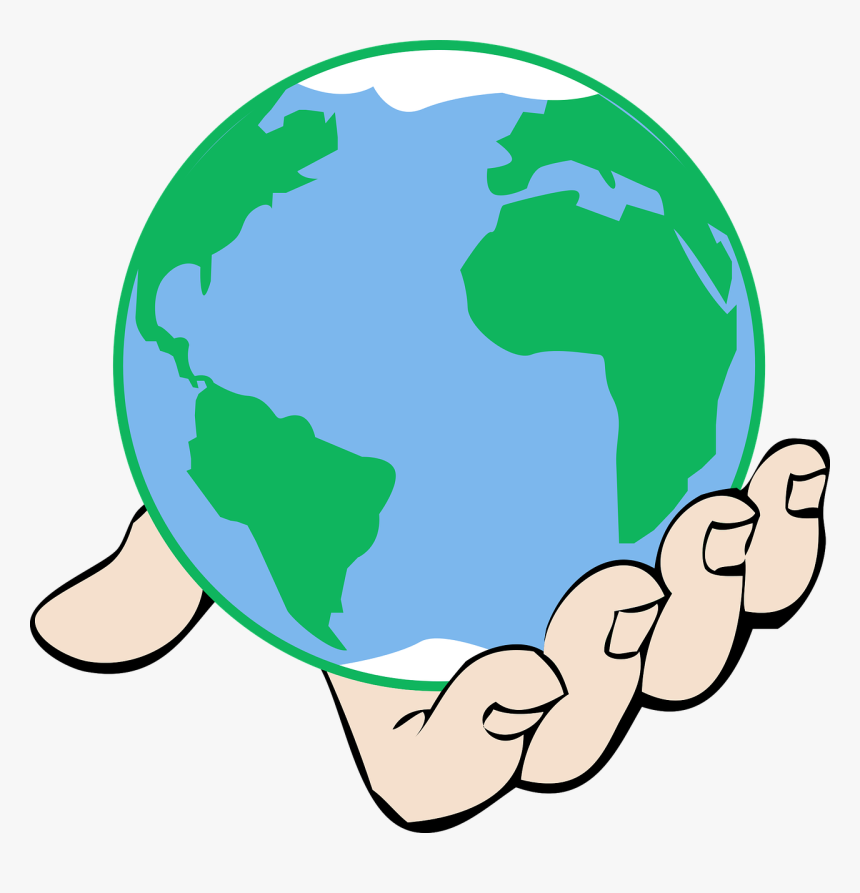 World In Hand Cartoon, HD Png Download, Free Download