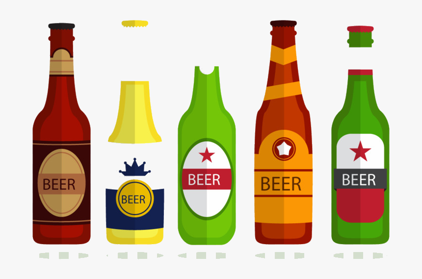 Alcohol Excelent Beer Bottle Heineken Alcoholic Beverage - Alcohol Drink Vector Png, Transparent Png, Free Download
