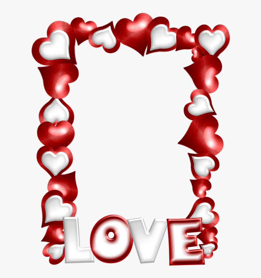 Cute Love Frame Png - Moldura Para Foto Png, Transparent Png, Free Download