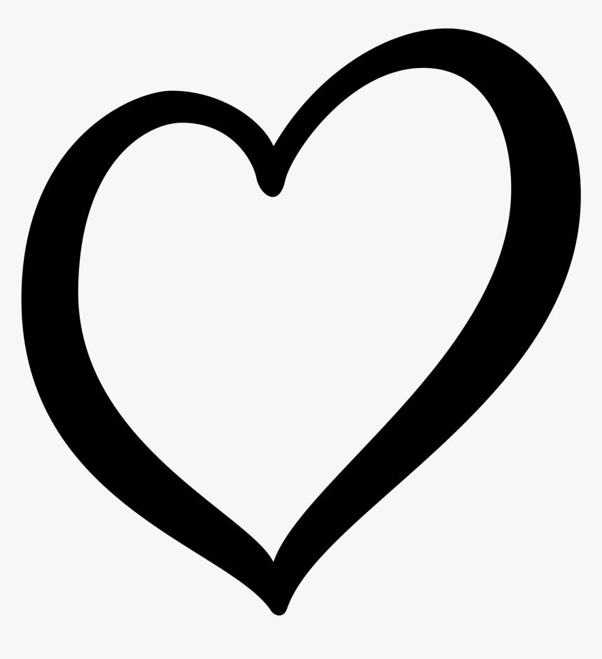 Heart Png Outline Black Clipart Image - Outline Black Heart Png, Transparent Png, Free Download