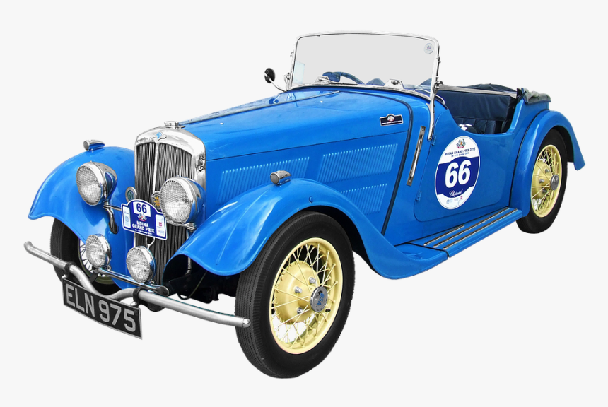 Roadster Car Png Hd Image - Vintage Car Blue Png, Transparent Png, Free Download