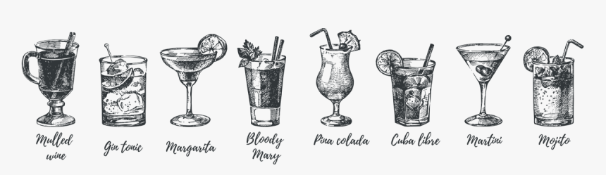 Drinks Drawings, HD Png Download, Free Download