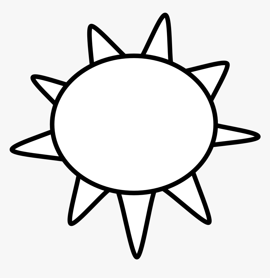 Sun - Clip - Art - Black - And - White - Sun Clipart Black And White, HD Png Download, Free Download