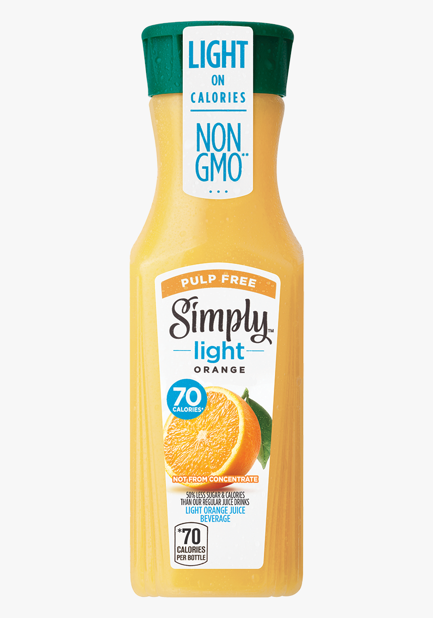 Simply Light Orange Juice - Bottle, HD Png Download, Free Download