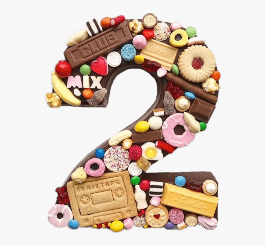 Sweets Number 2 Cake - Birthday Cakes Numbers, HD Png Download, Free Download