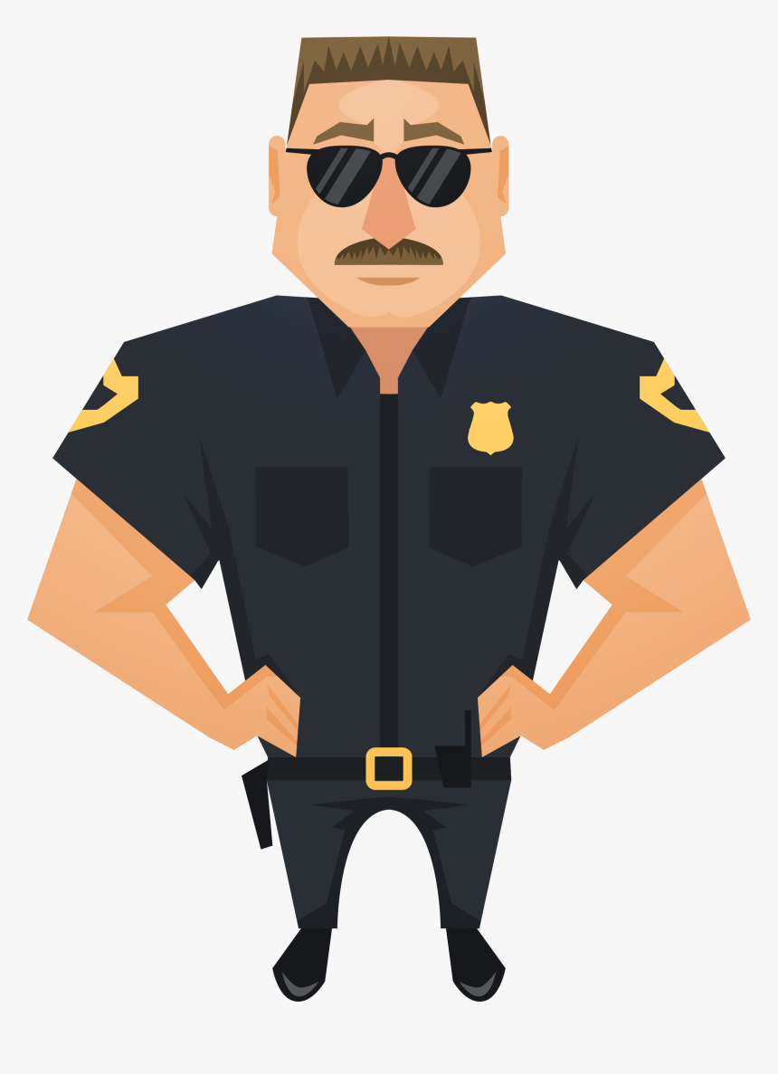 Judge Police Officer Handsome Download Hd Png Clipart - Clipart Police Officer Png, Transparent Png, Free Download