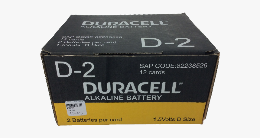 Duracell D-2 Battries - Box, HD Png Download, Free Download