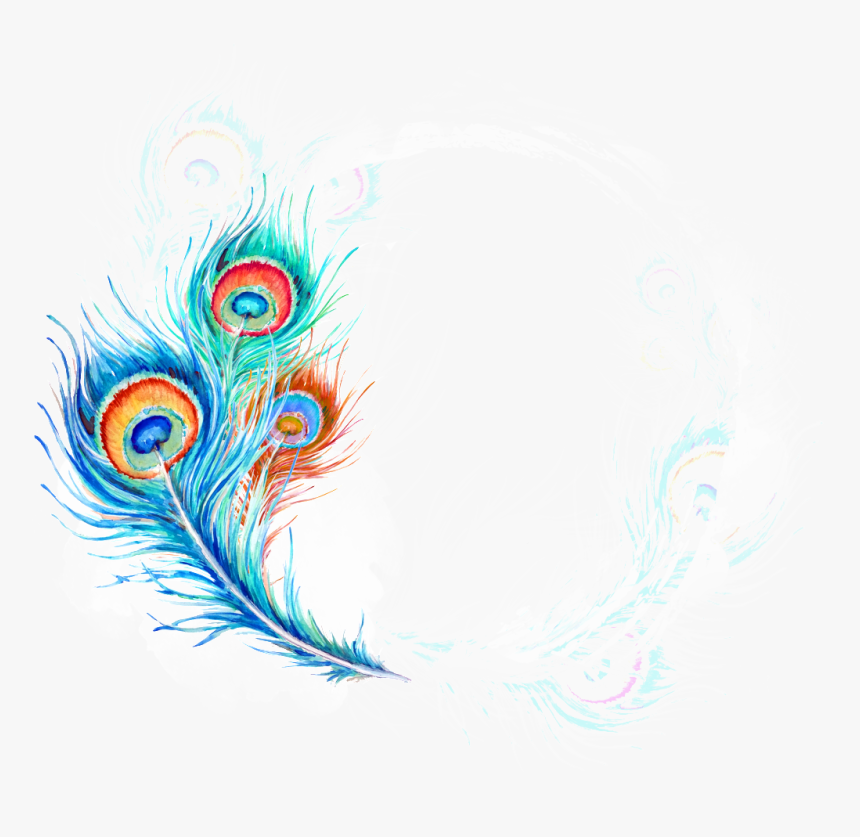 Beautiful Hand Painted Hd Peacock Feather Png - Png Images Hd Download, Transparent Png, Free Download