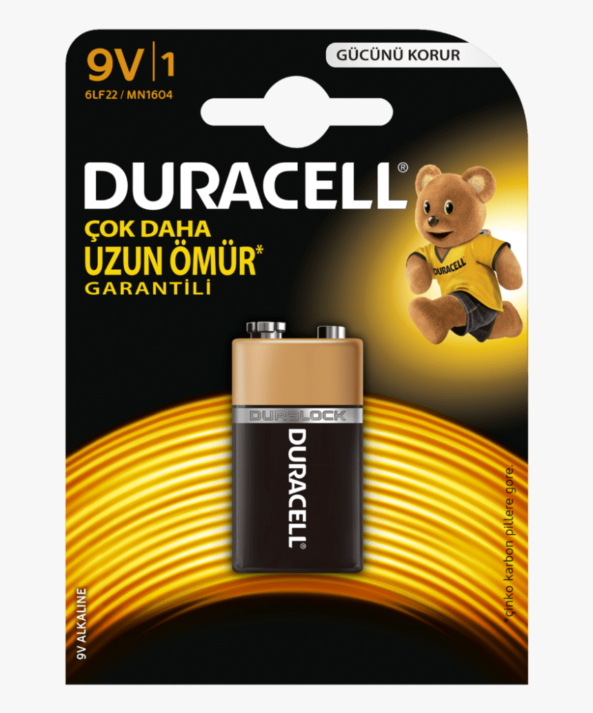 Duracell 9 Volt Pil, HD Png Download, Free Download