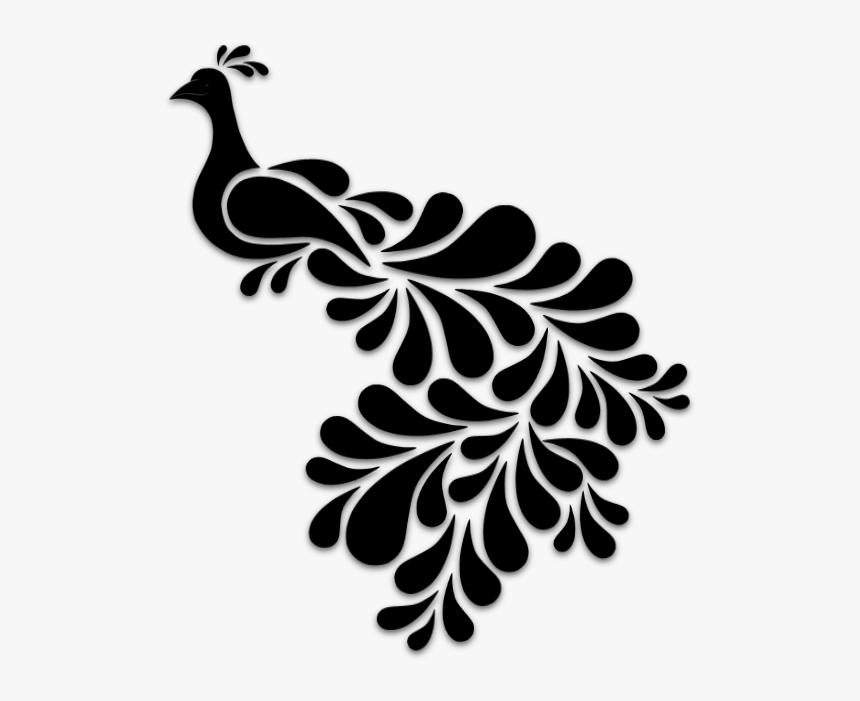 Silhouette Clipart Peacock - Home Wall Art Design, HD Png Download, Free Download