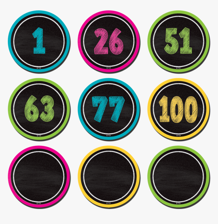 Chalkboard Brights Calendar Numbers, HD Png Download, Free Download