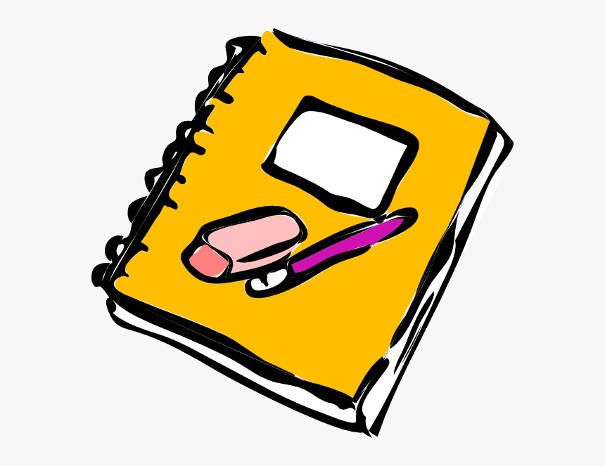 Lark Clipart - Cartoon Notebook And Pencil, HD Png Download, Free Download