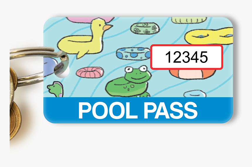 Pool Pass Tag With Consecutive Numbers - Pool Pass Clipart, HD Png Download, Free Download