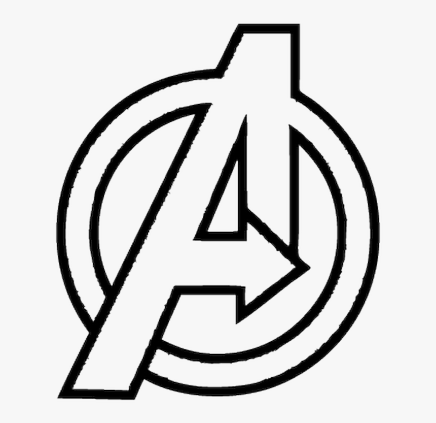 Avengers Logo White Png Clipart , Png Download - Avengers Logo Drawing Easy, Transparent Png, Free Download