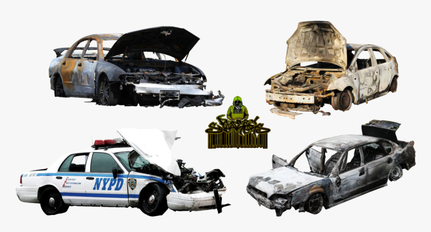 Police Cars Png - Damaged Police Car Png, Transparent Png, Free Download