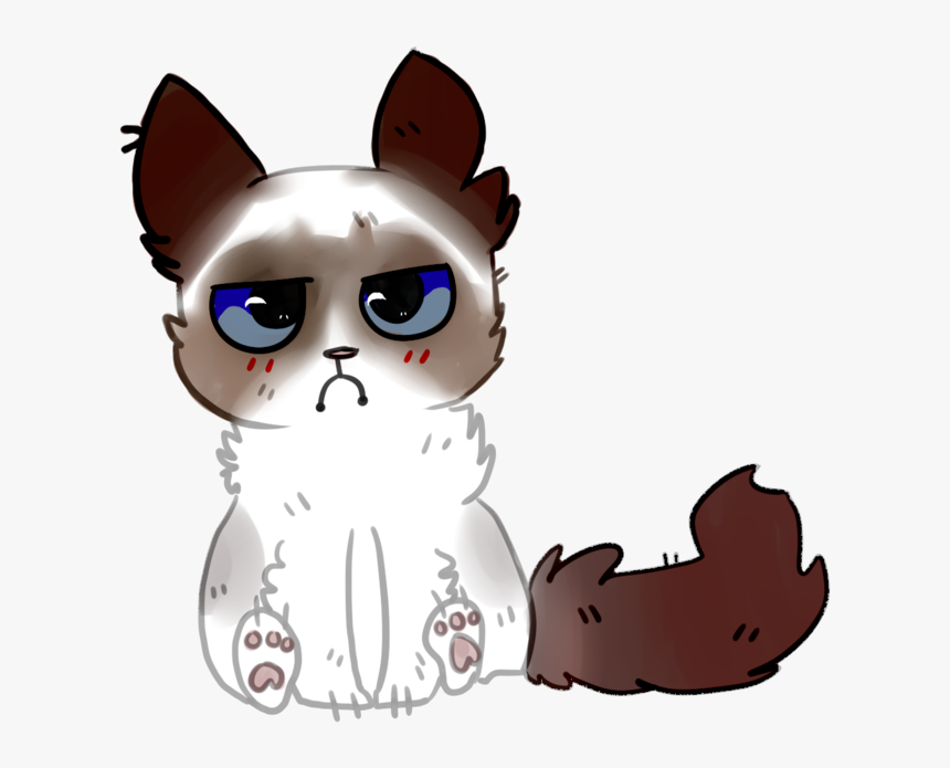 Grumpy Cat Drawing Cartoon - Grumpy Cat Cartoon Png, Transparent Png, Free Download