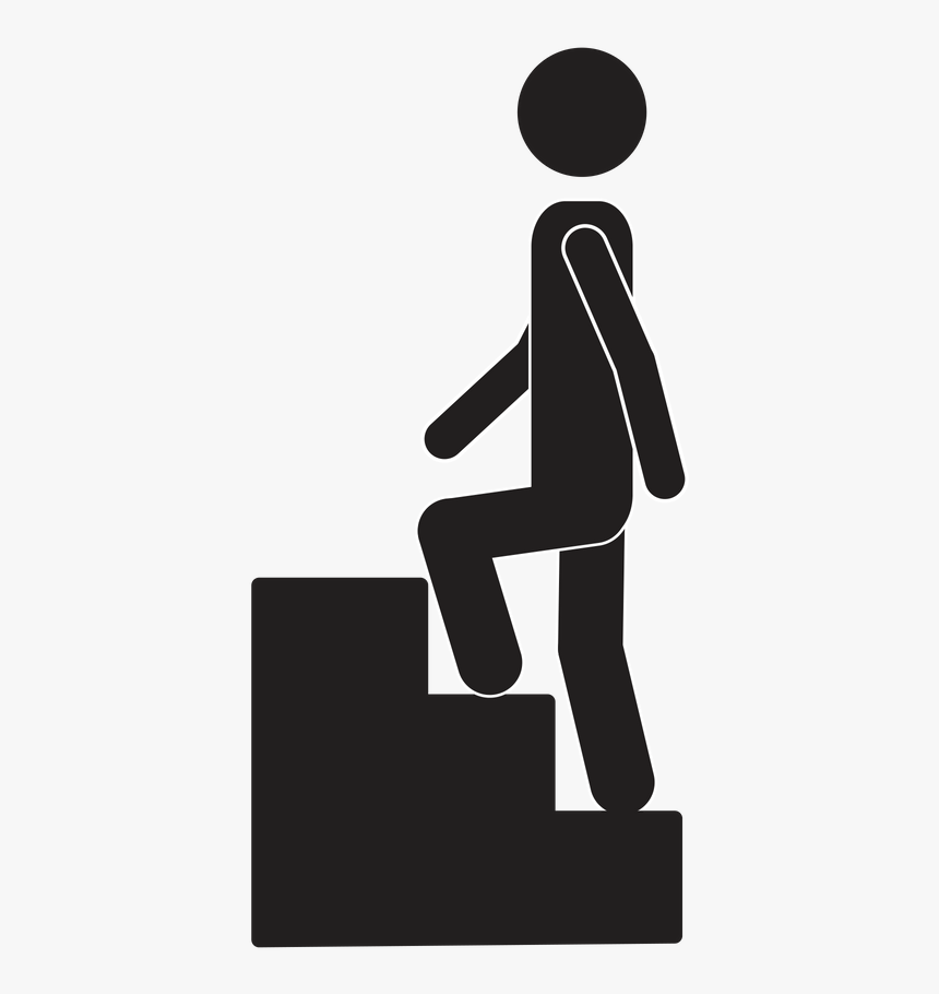 Transparent Walking Silhouette Png - Walk In A Stairs Vector, Png Download, Free Download