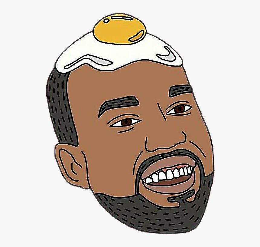 Transparent Yeezy Png - Kanye West Egg On Head, Png Download, Free Download