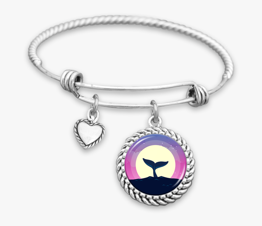 Whale Tail Sunset Charm Bracelet - Sometimes I Just Look Up And Smile, HD Png Download, Free Download