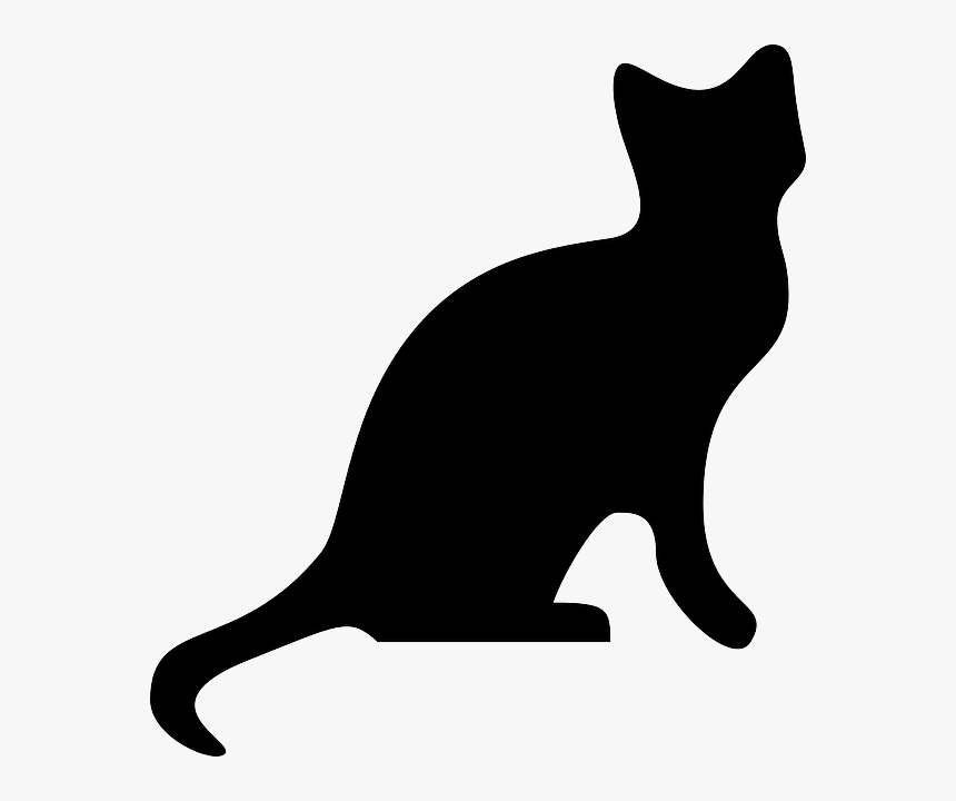 Vector Cats Public Domain - Cat Silhouette, HD Png Download, Free Download