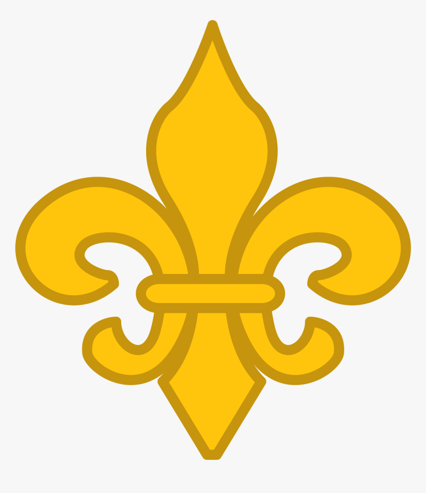 Gold Fleur De Lis Vector Clip Art - Gold Fleur De Lis Png, Transparent Png, Free Download