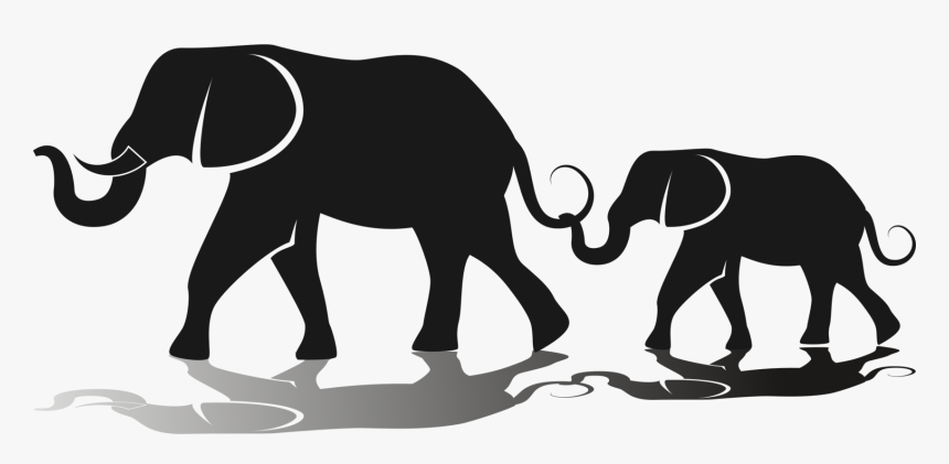 Human Animal - Elephant Family Clip Art, HD Png Download, Free Download