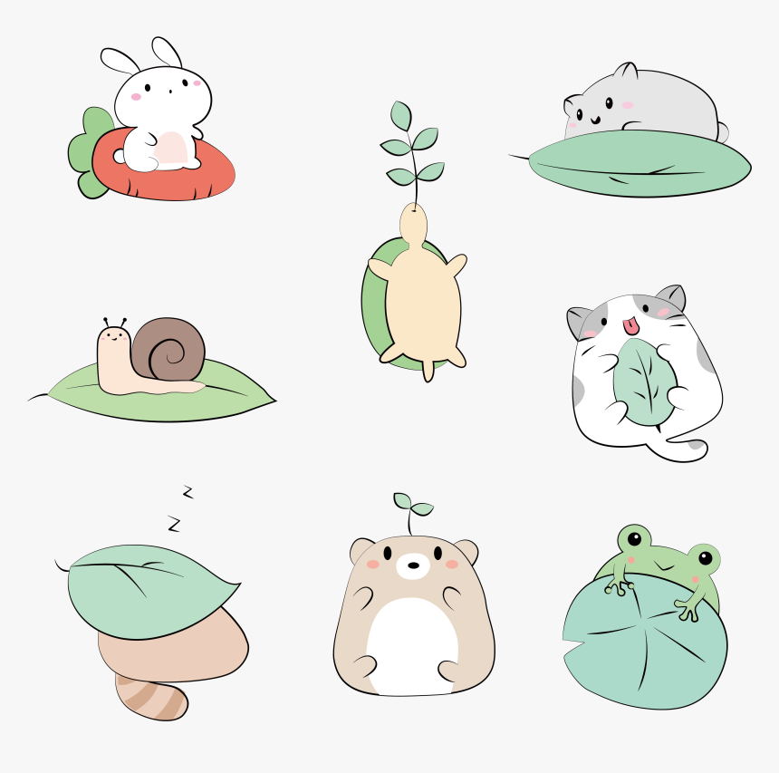 Transparent Cartoon Animals Png - Cute Hand Drawn Png, Png Download, Free Download