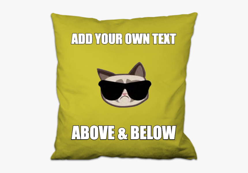 Grumpy Cat Emoji Meme - Cushion, HD Png Download, Free Download