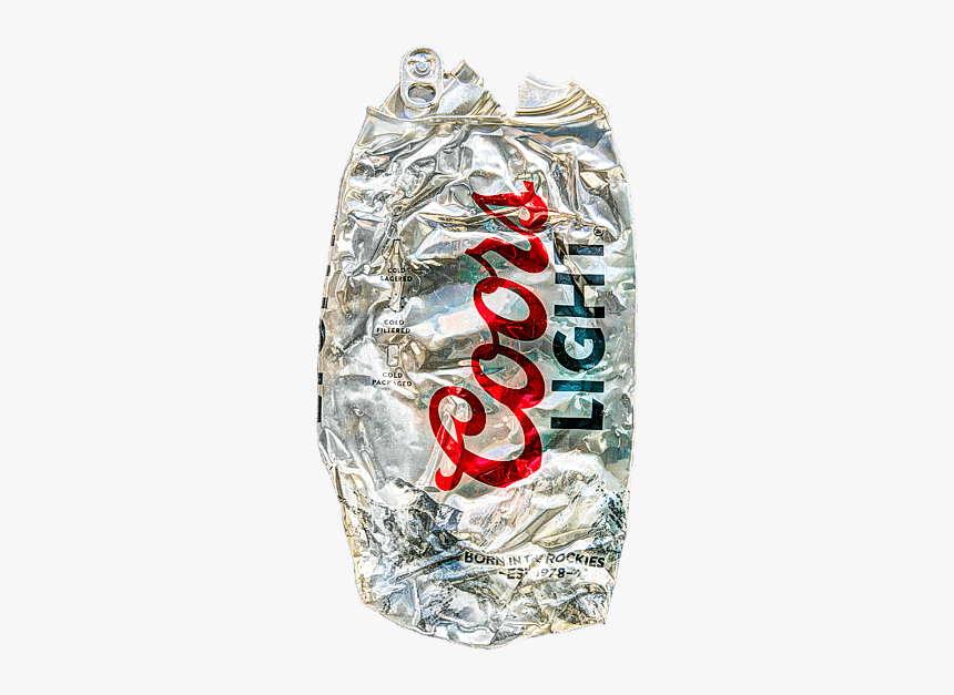 Coors Light Crushed Can - Crushed Beer Can Png, Transparent Png, Free Download