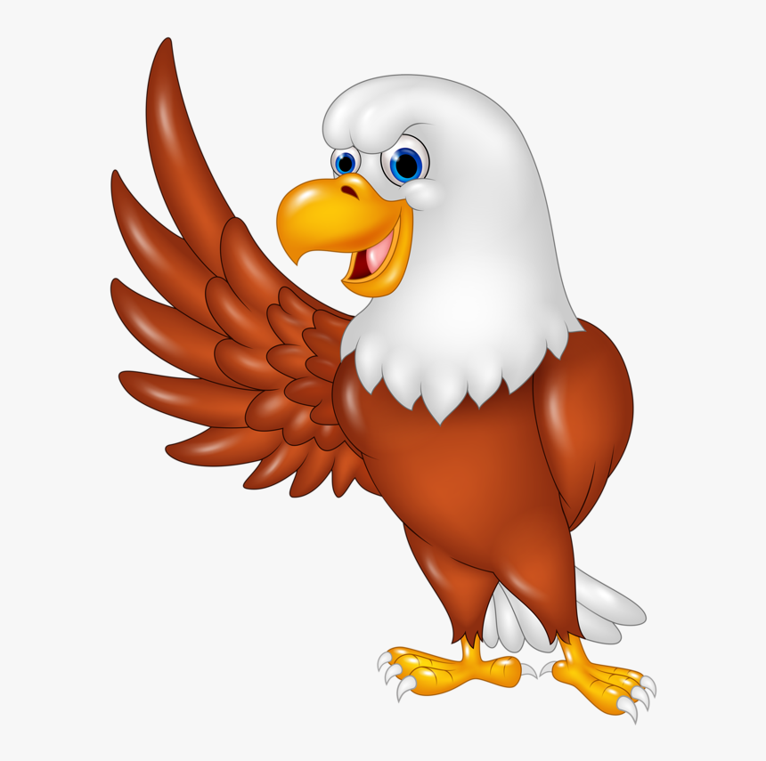 Funny Cartoon Animals Vector - Cartoon Eagle Clipart No Background, HD Png Download, Free Download