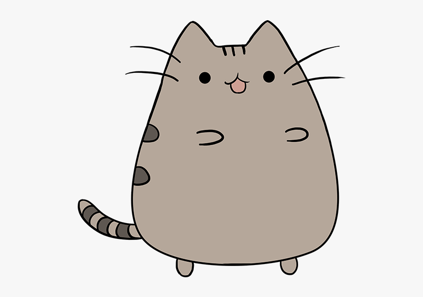 How To Draw Pusheen The Cat - Cartoon Cat Drawing Pusheen, HD Png Download, Free Download