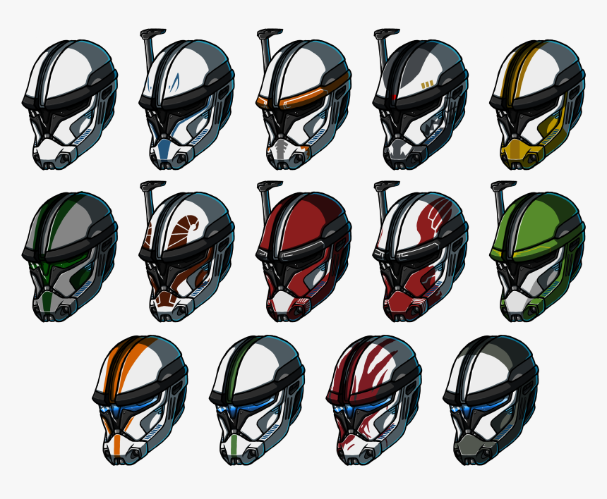 Clone Trooper Stormtrooper Motorcycle Helmets Star - Star Wars Clone Trooper Helmet Designs, HD Png Download, Free Download