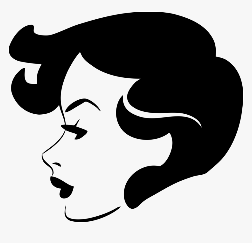 Head,stencil,art - Png Woman Profile Logo, Transparent Png, Free Download