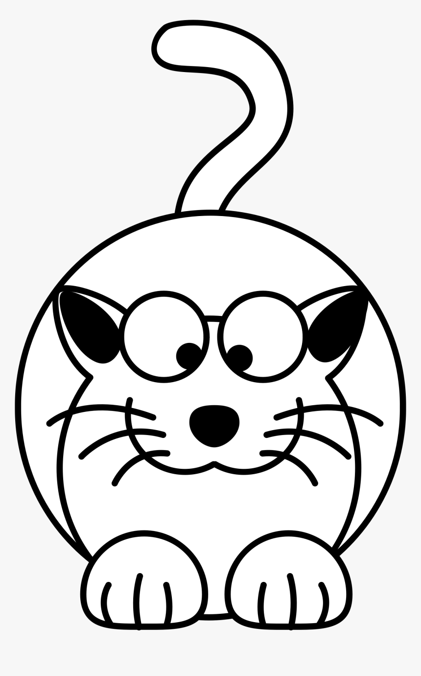 Kitty Cat 5 Clip Arts - Kittens Cartoon Black And White, HD Png Download, Free Download