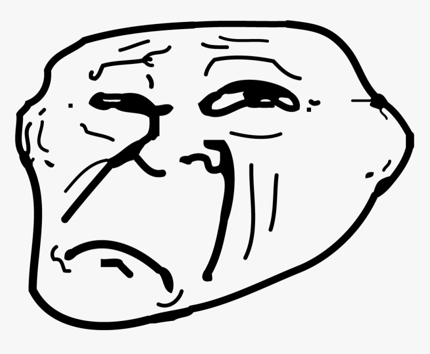 Disappointed Troll Rage Face - Sad Troll Face Png, Transparent Png, Free Download