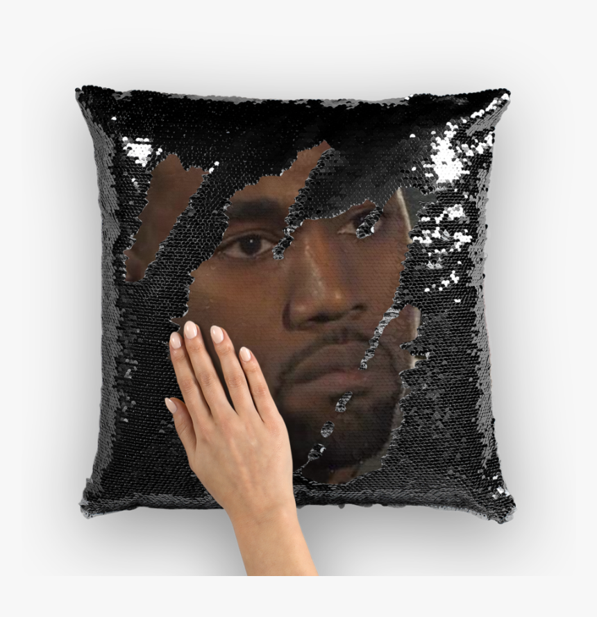 Transparent Kanye Face Png - Nic Cage Sequin Pillow, Png Download, Free Download