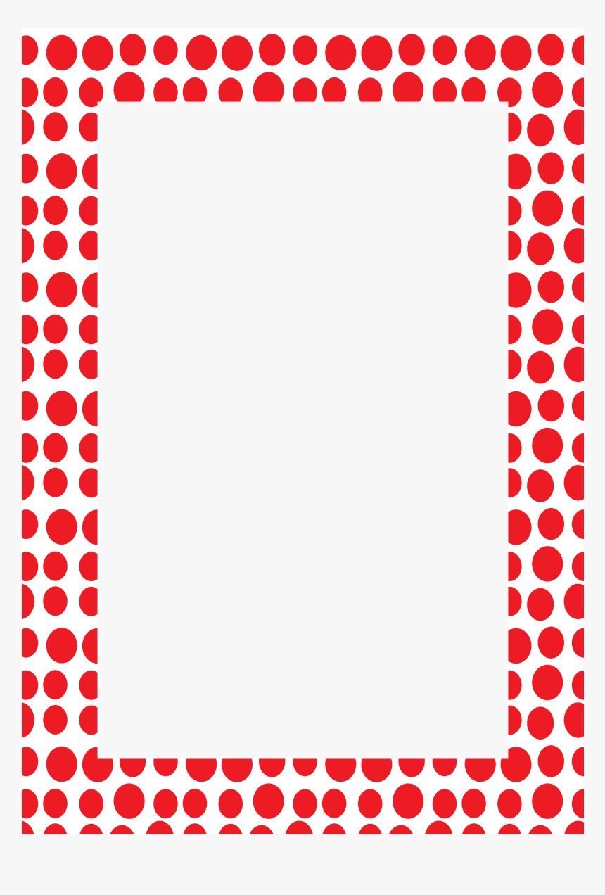 Frame Red Dots - Light Red Border Design, HD Png Download, Free Download