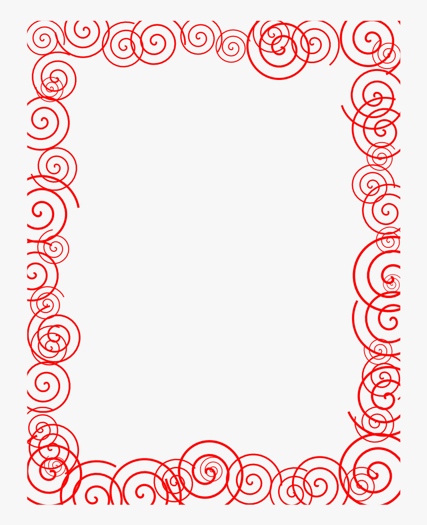 Red Spiral Border Free Borders - Borders Clipart Free, HD Png Download, Free Download