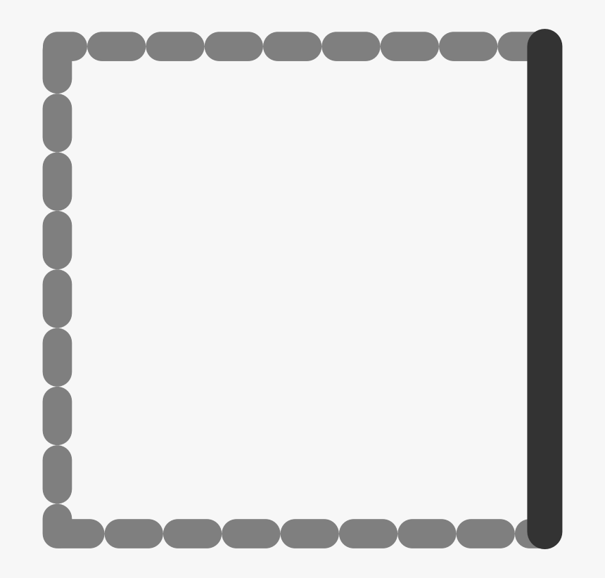 Grey Border Lines - Black-and-white, HD Png Download, Free Download