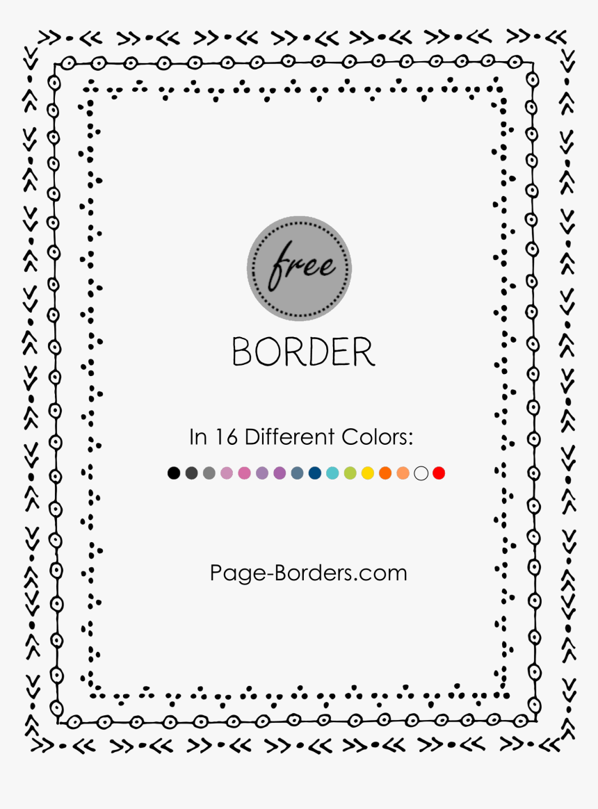 Doodle Page Borders Free, HD Png Download, Free Download