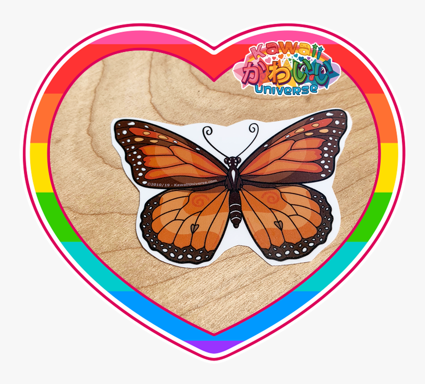 Kawaii Universe Cute Monarch Butterfly Sticker Pic - Kawaii Universe, HD Png Download, Free Download