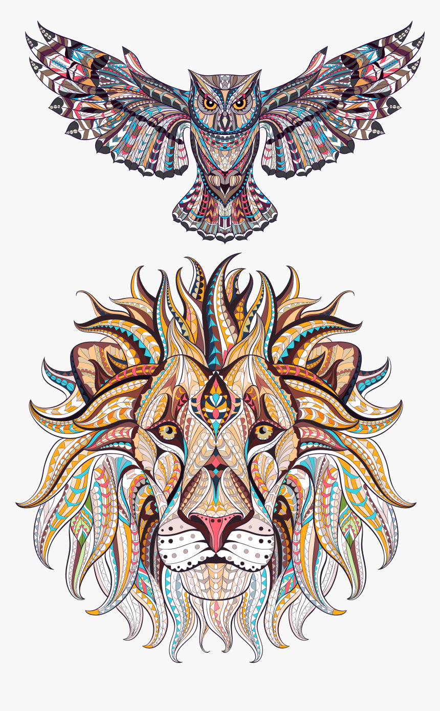 Illustration Vector Animal Exquisite Hq Image Free - Animals Adult Colouring Book, HD Png Download, Free Download