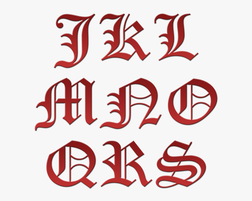 Letter, Initial, Red, Seal, Symbol - Old English, HD Png Download, Free Download