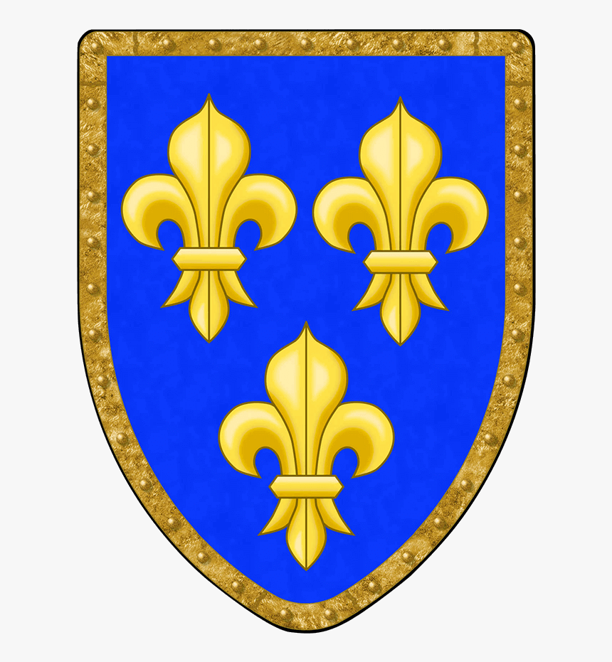 Fleur De Lis Steel Battle Shield - Royal Arms Of France, HD Png Download, Free Download