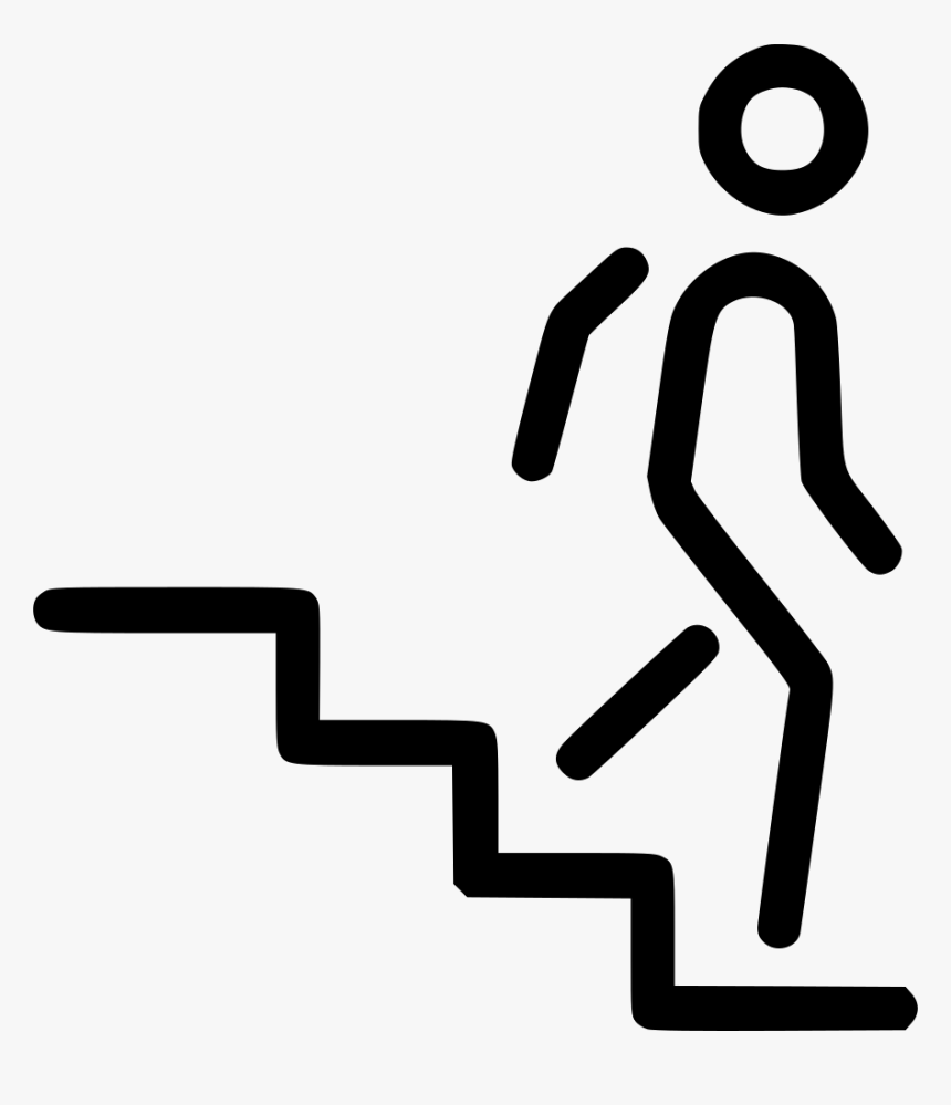 Transparent Person Walking Up Stairs Png - Clip Art Downstairs Black And White, Png Download, Free Download